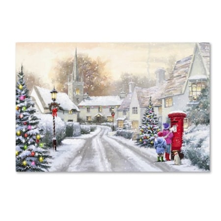 The Macneil Studio 'Snowy Village' Canvas Art,16x24